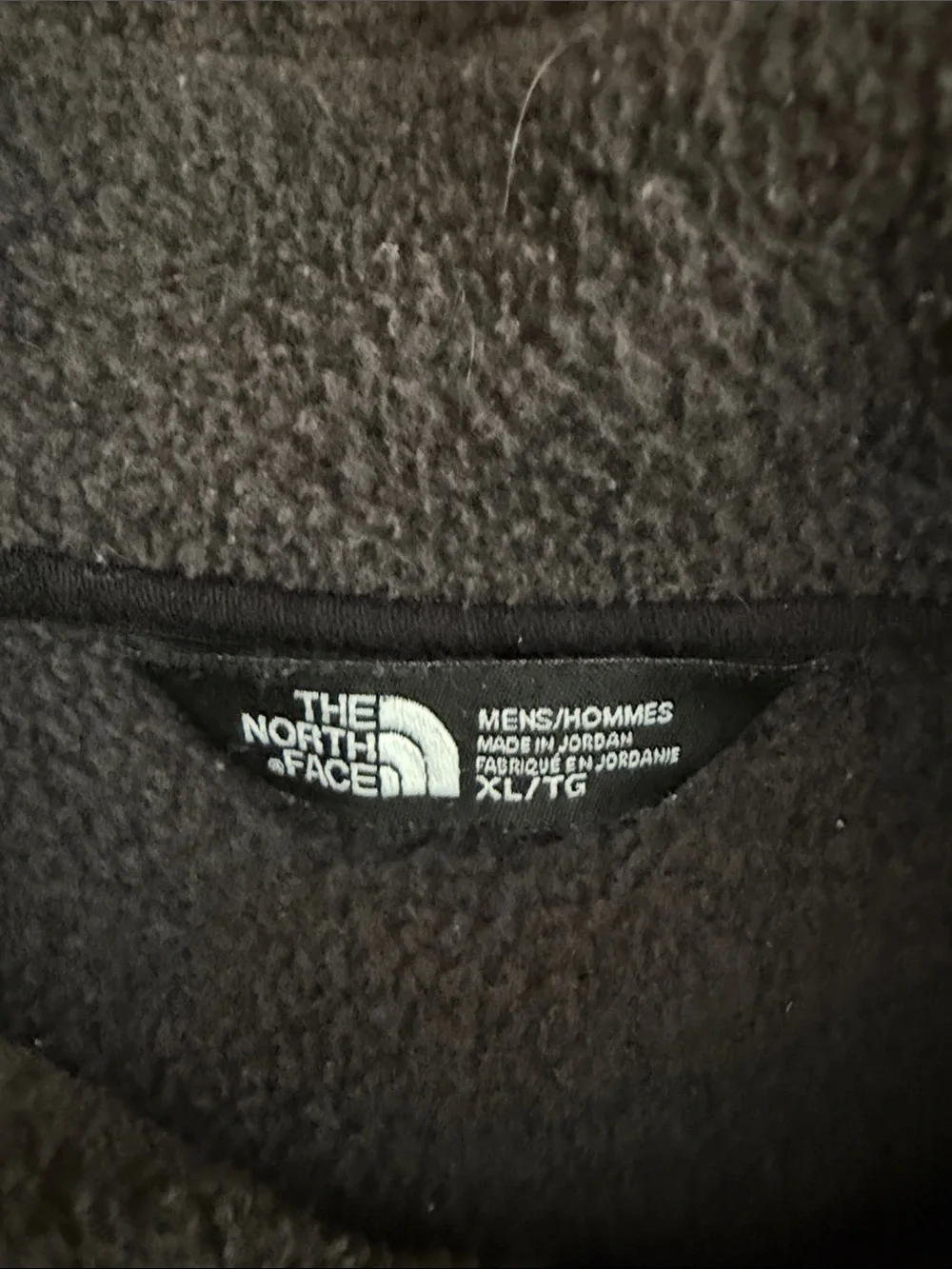 XL - The North Face Men's Charcoal Full-Zip Fleece Jacket